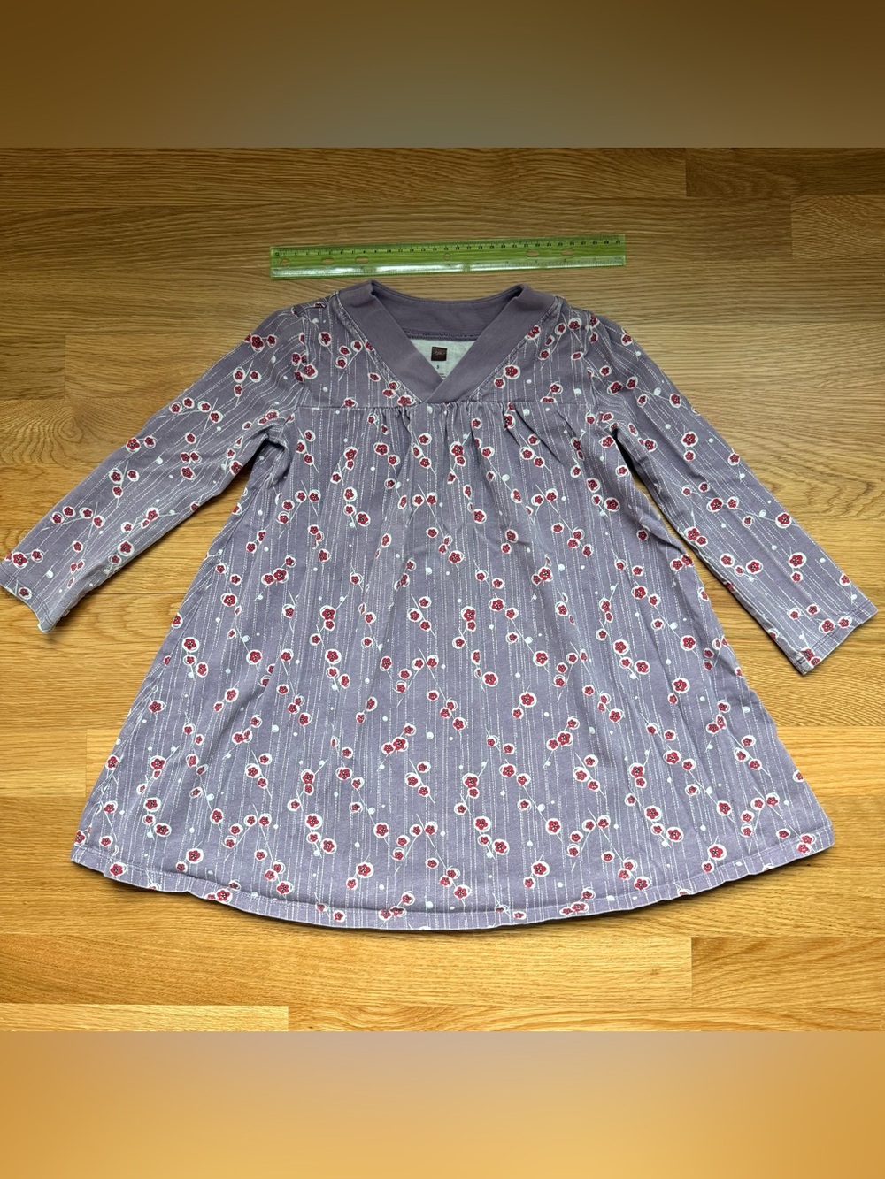 Tea Collection Lavender cherry blossom Long-Sleeve dress (size 5)